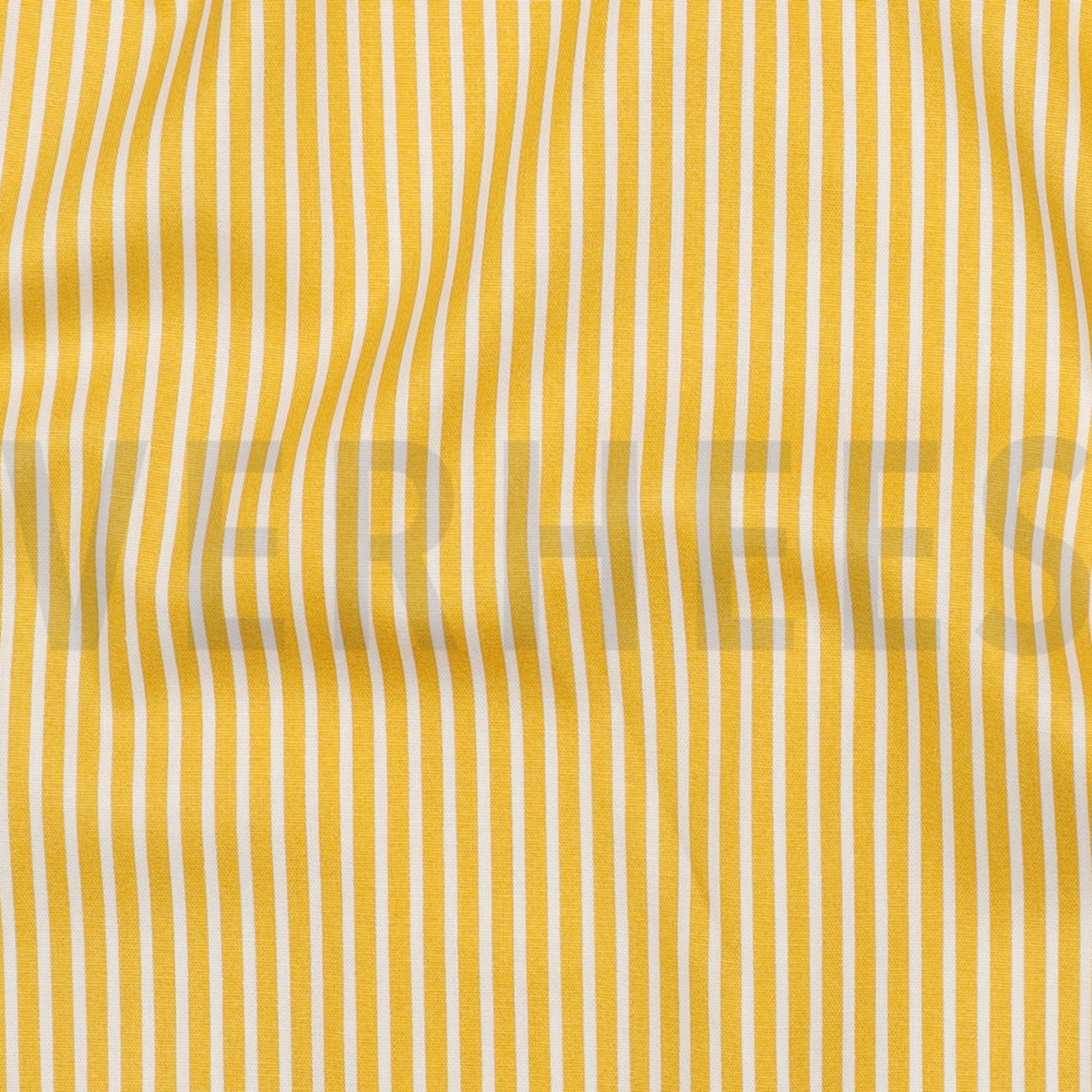 BAUMWOLLE POPELINE STREIFEN GELB (high resolution) #2