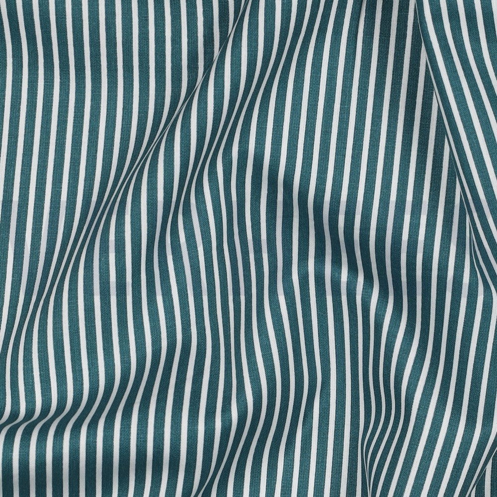 POPLIN STRIPES PETROL #7