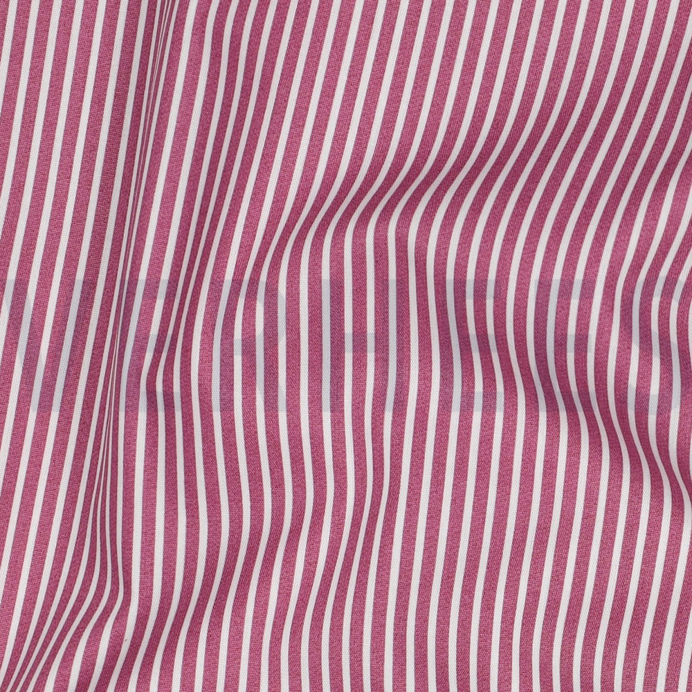 KATOENEN POPLIN STREPEN MAUVE #7