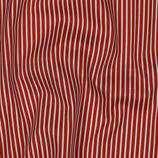 BAUMWOLLE POPELINE STREIFEN TERRACOTTA #7