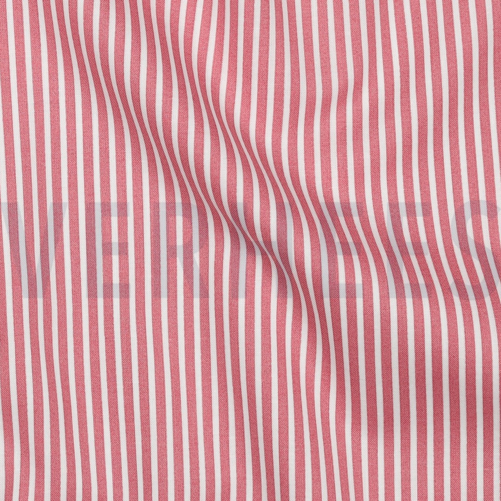 KATOENEN POPLIN STREPEN BLUSH #7