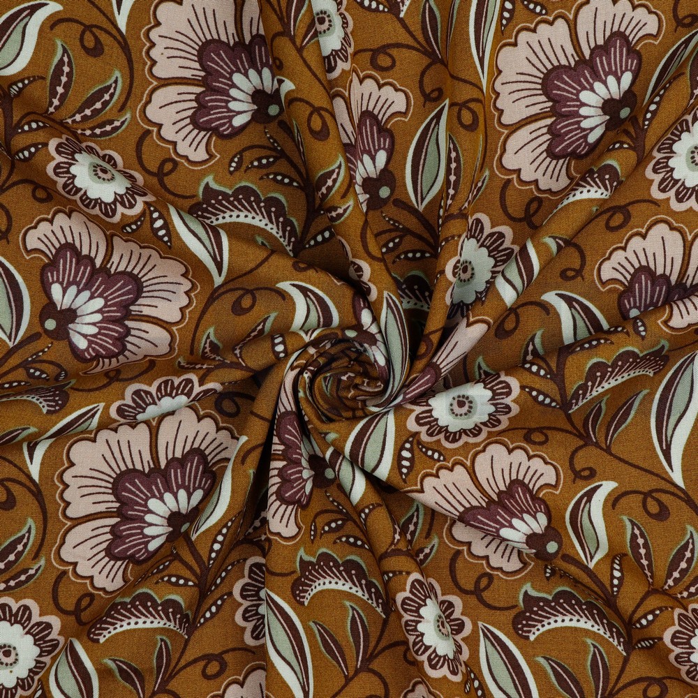 VISCOSE RADIANCE BLOEMEN LICHTBRUIN #7