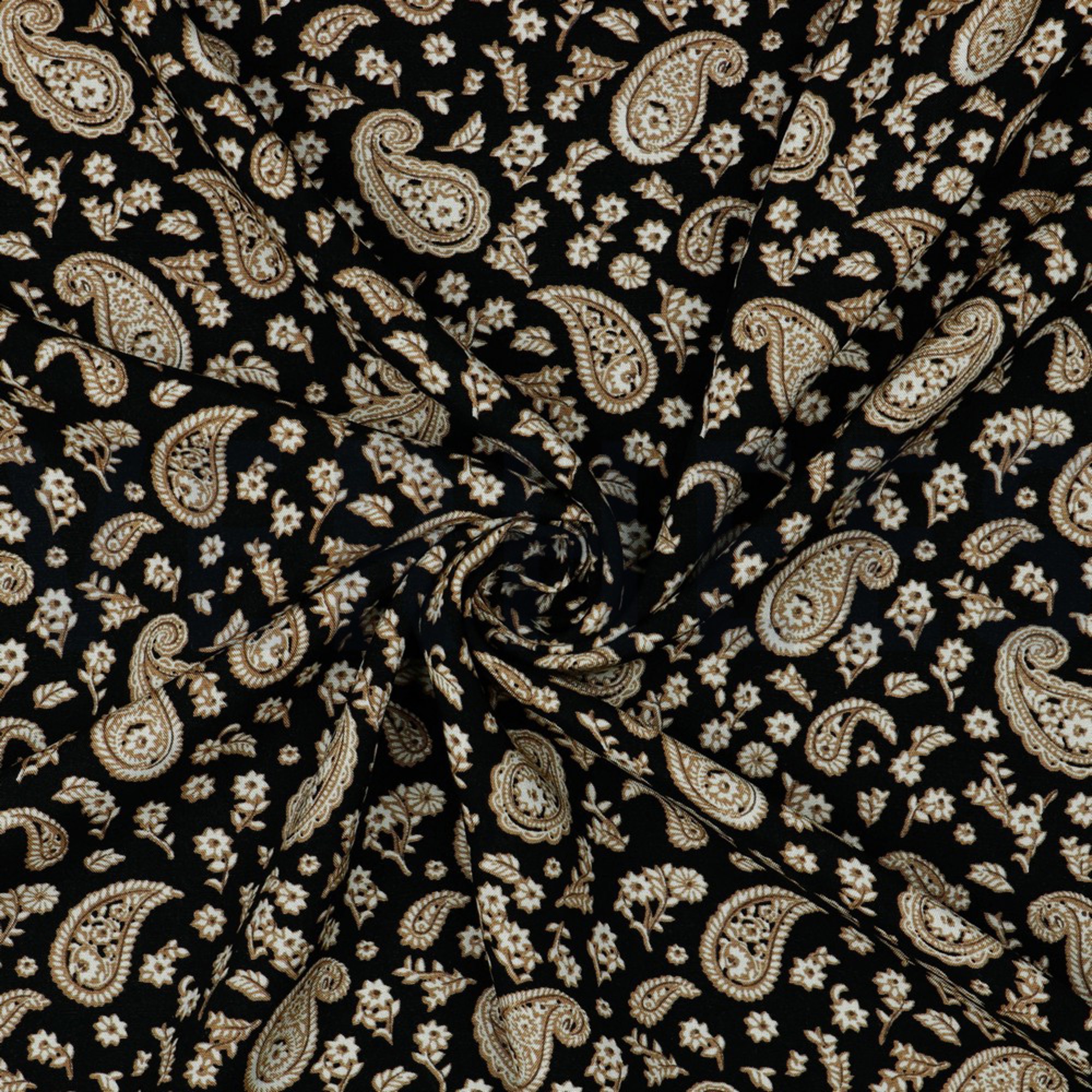 VISCOSE RADIANCE PAISLEY NOIR (high resolution) #2