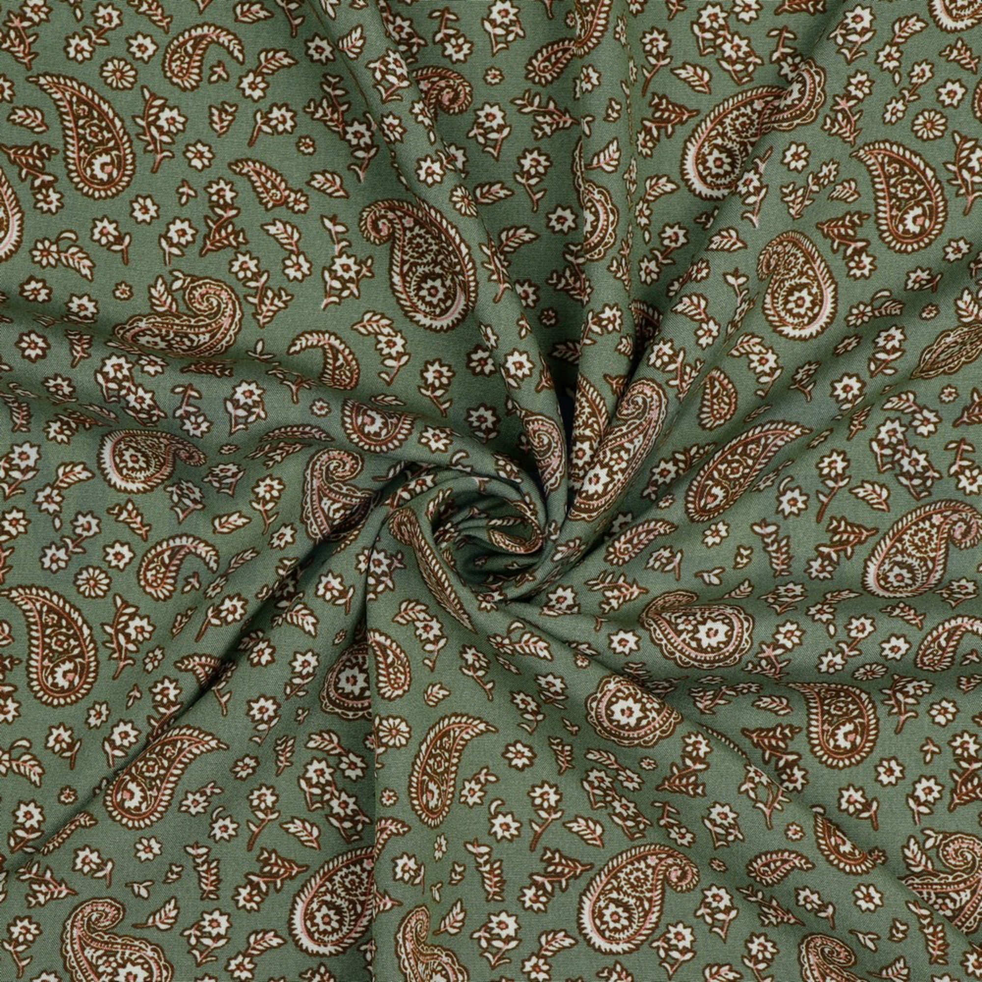 VISKOSE RADIANCE PAISLEY ALTGRÜN (high resolution) #2