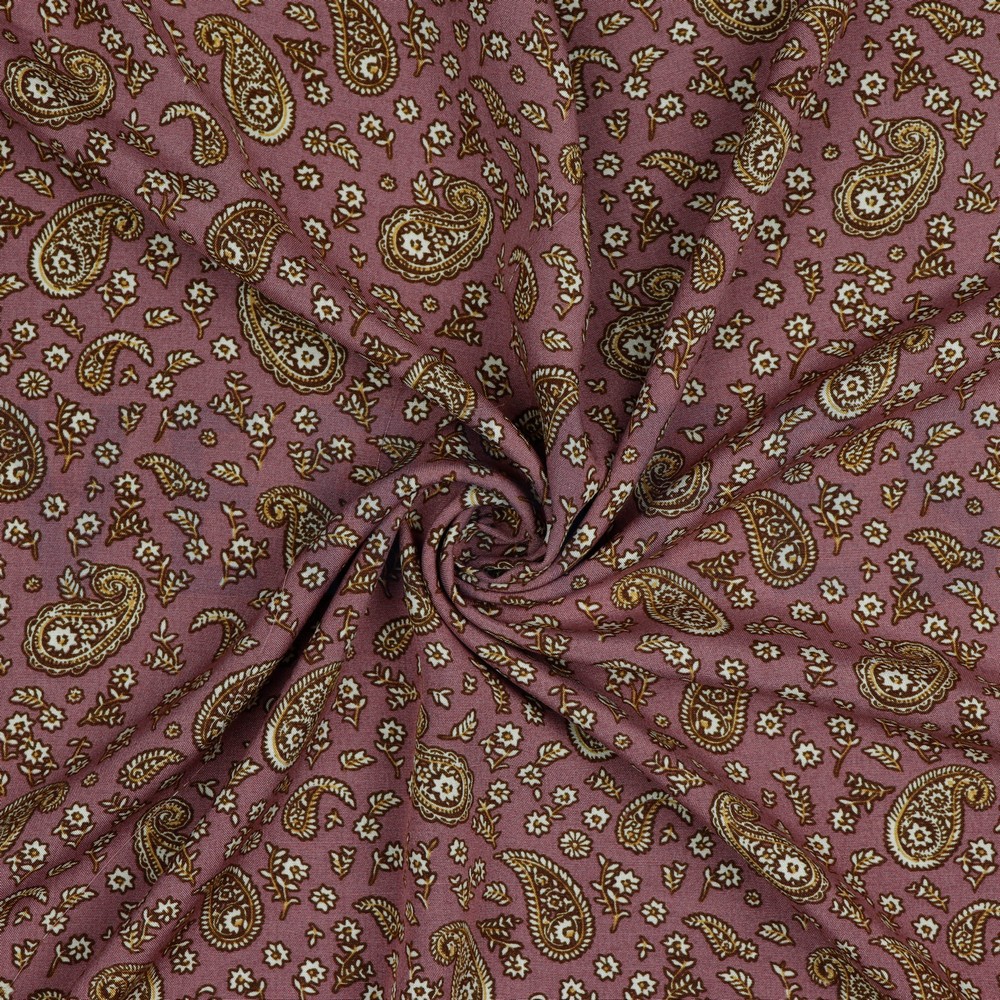 VISCOSE RADIANCE PAISLEY MAUVE #7