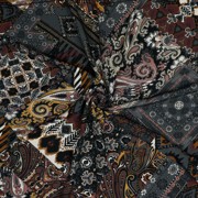 VISCOSE RADIANCE DIGITAAL ETNISCHE PATCH DONKERGRIJS (thumbnail) #2