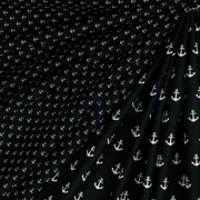 BAUMWOLLE POPELINE ANKER SCHWARZ (thumbnail) #2