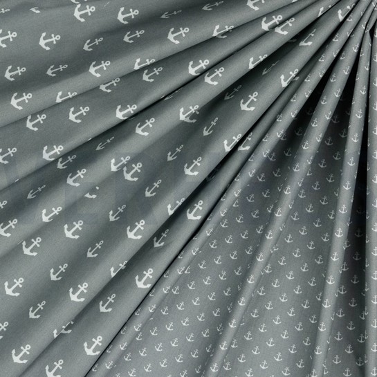POPLIN ANCHORS GREY #7