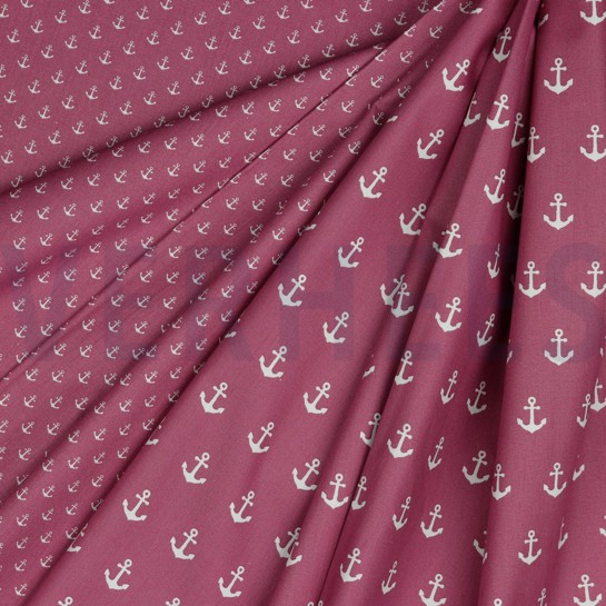 POPLIN ANCHORS MAUVE #7