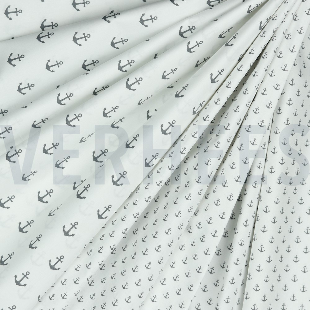 POPLIN ANCHORS WHITE/GREY #7