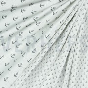 KATOENEN POPLIN ANKERS WIT/GRIJS (thumbnail) #2