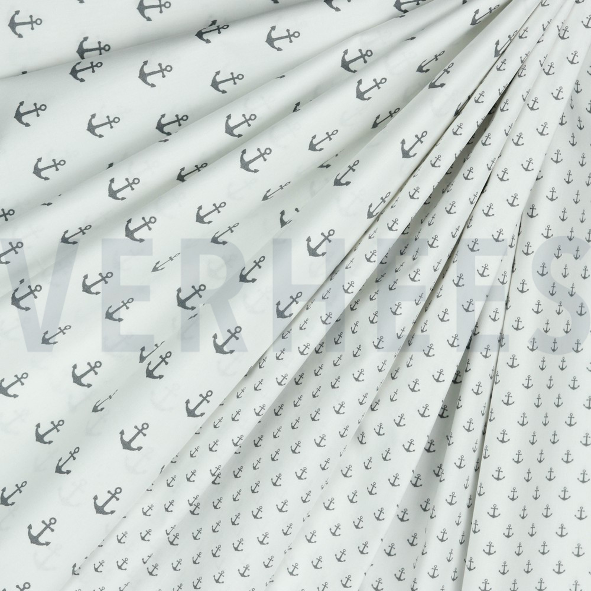 KATOENEN POPLIN ANKERS WIT/GRIJS (high resolution) #2