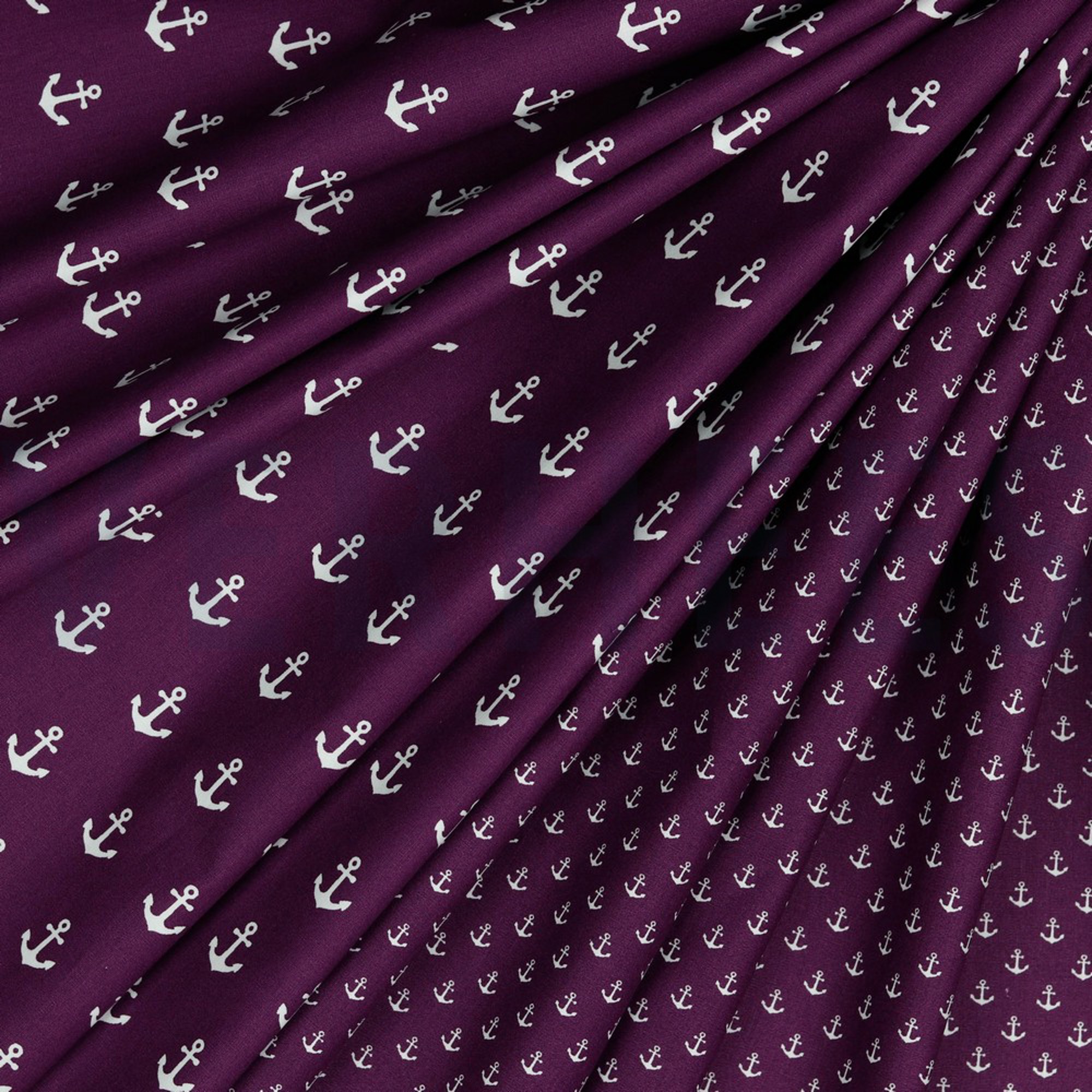 POPLIN PETIT ANCHORS PURPLE (high resolution) #2