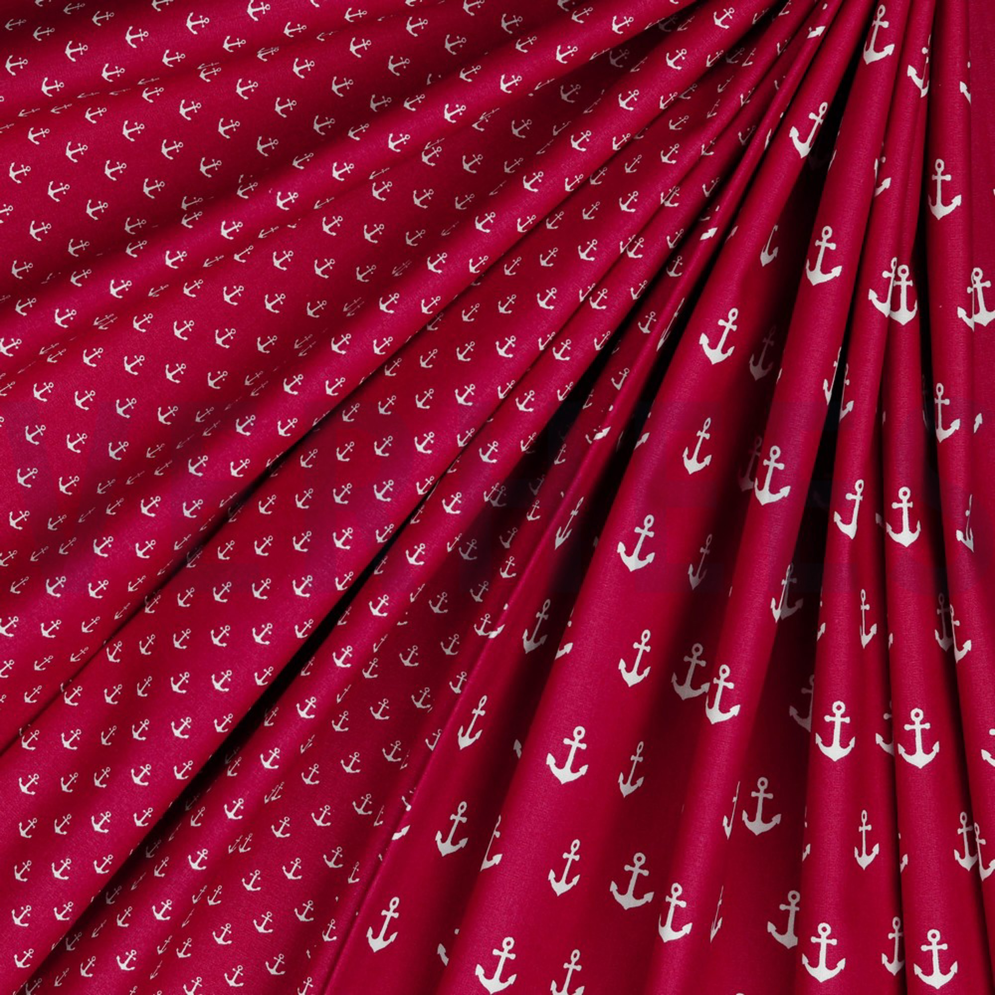 POPLIN PETIT ANCHORS CERISE (high resolution) #2
