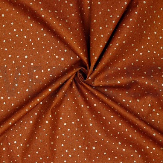 POPLIN GLITTER DOTS RUST #7