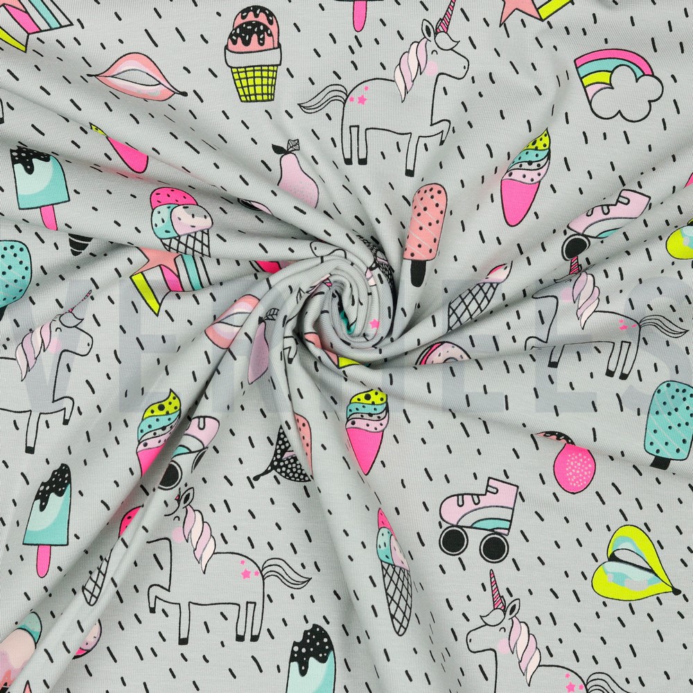 JERSEY NEON FÊTE LICORNE GRIS CLAIR #7