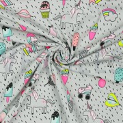 JERSEY NEON UNICORN PARTY LIGHT GREY (thumbnail) #2