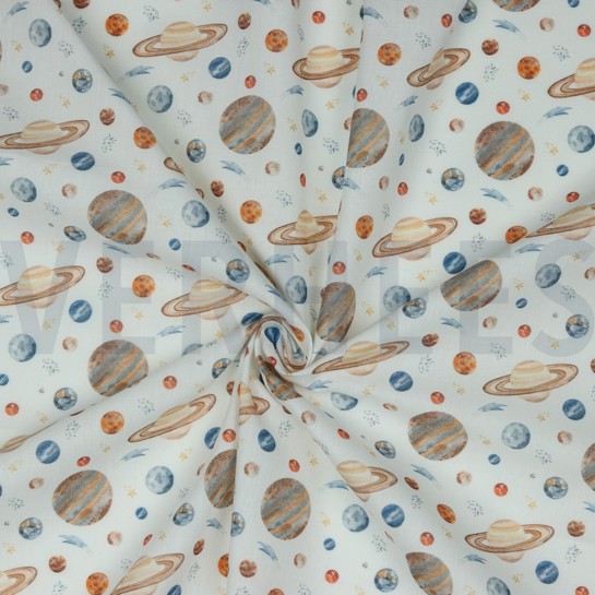 POPLIN DIGITAL SPACE WHITE #7