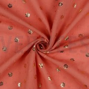 DOBBY FOIL DAISY CORAL (thumbnail) #2