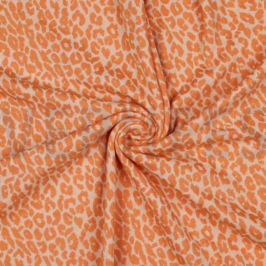 JACQUARD TIERHAUT HELL LACHS/KORALLE #7