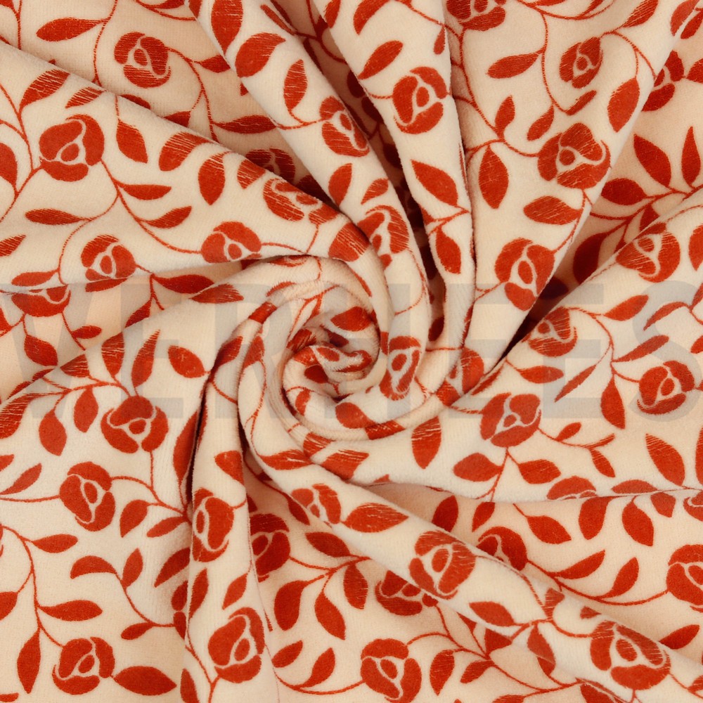 NICKY VELOURS FLEURS SAUMON #7