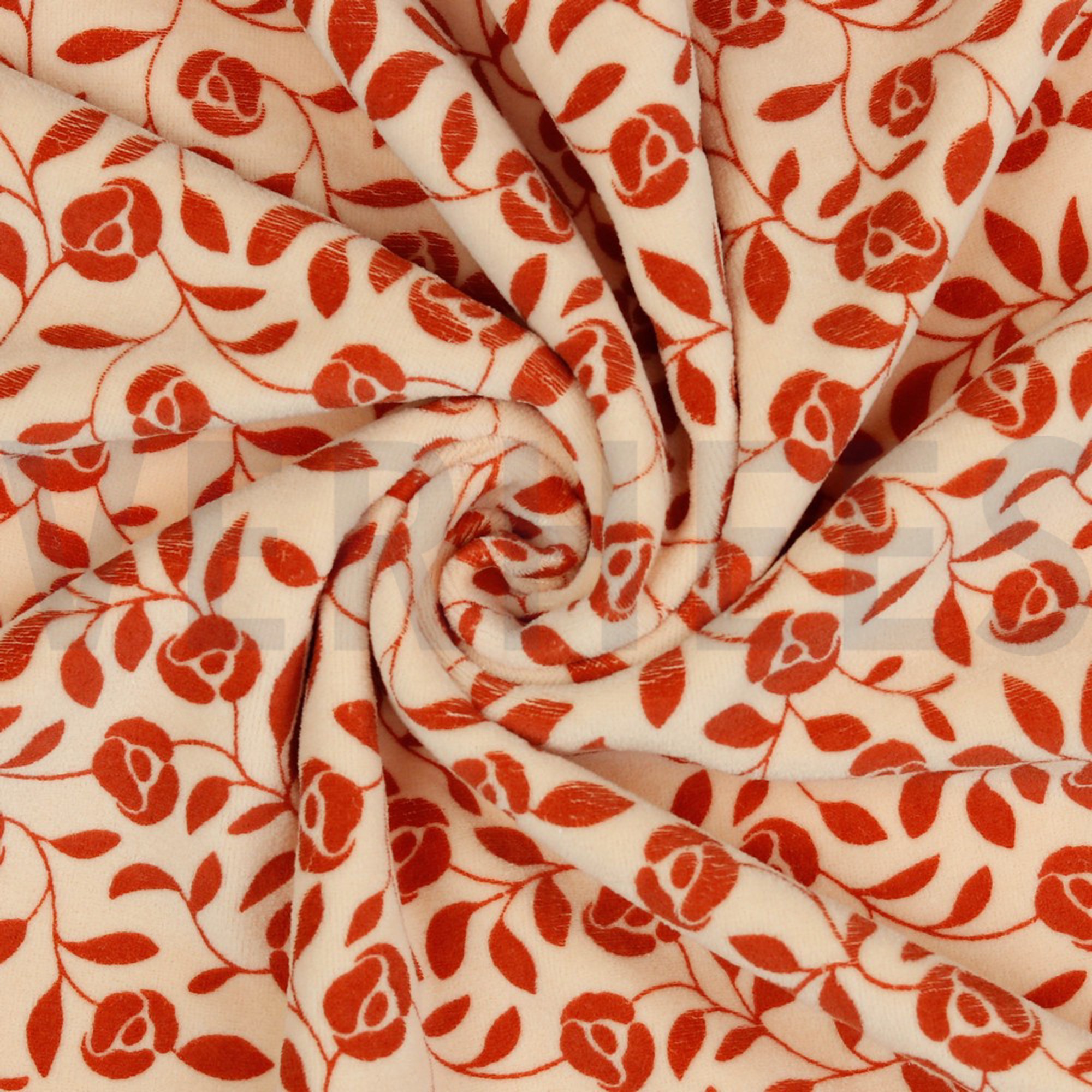 NICKY VELOURS FLEURS SAUMON (high resolution) #2