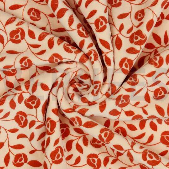 NICKY VELOURS FLEURS SAUMON #7