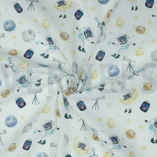 POPLIN DIGITAL SPACE WHITE #7