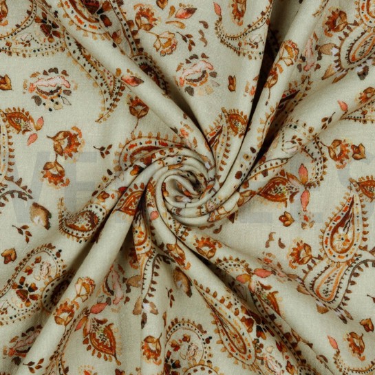 MUSSELIN DIGITAL PAISLEY SAND #7