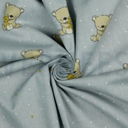 POPLIN GOTS SWEET BEAR LIGHT GREY (thumbnail) #2