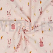 STRETCH TOWELLING BUNNIES LIGHT ROSE (thumbnail) #2