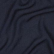 LEINEN VISKOSE CRINKLE MARINEBLAU (thumbnail) #2