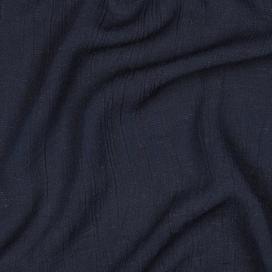 LEINEN VISKOSE CRINKLE MARINEBLAU #7