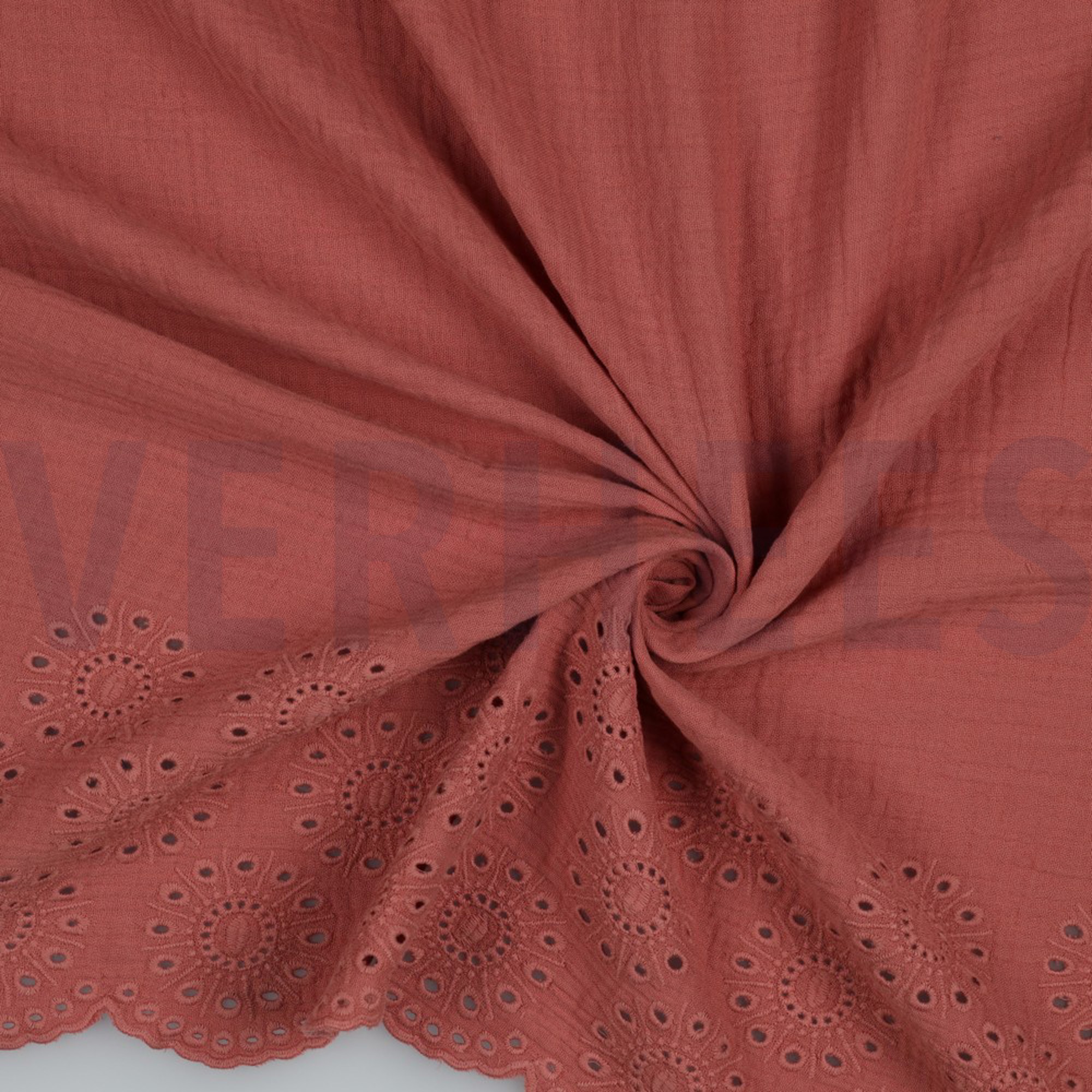 DOUBLE GAUZE ONE-SIDE BORDER BLUSH (high resolution) #2