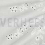 COTTON EMBROIDERY ONE-SIDE BORDER WHITE (thumbnail) #2