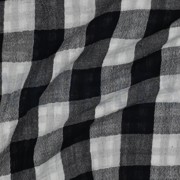 DOUBLE GAUZE DOUBLE SIDED CHECKS BLACK (thumbnail) #2