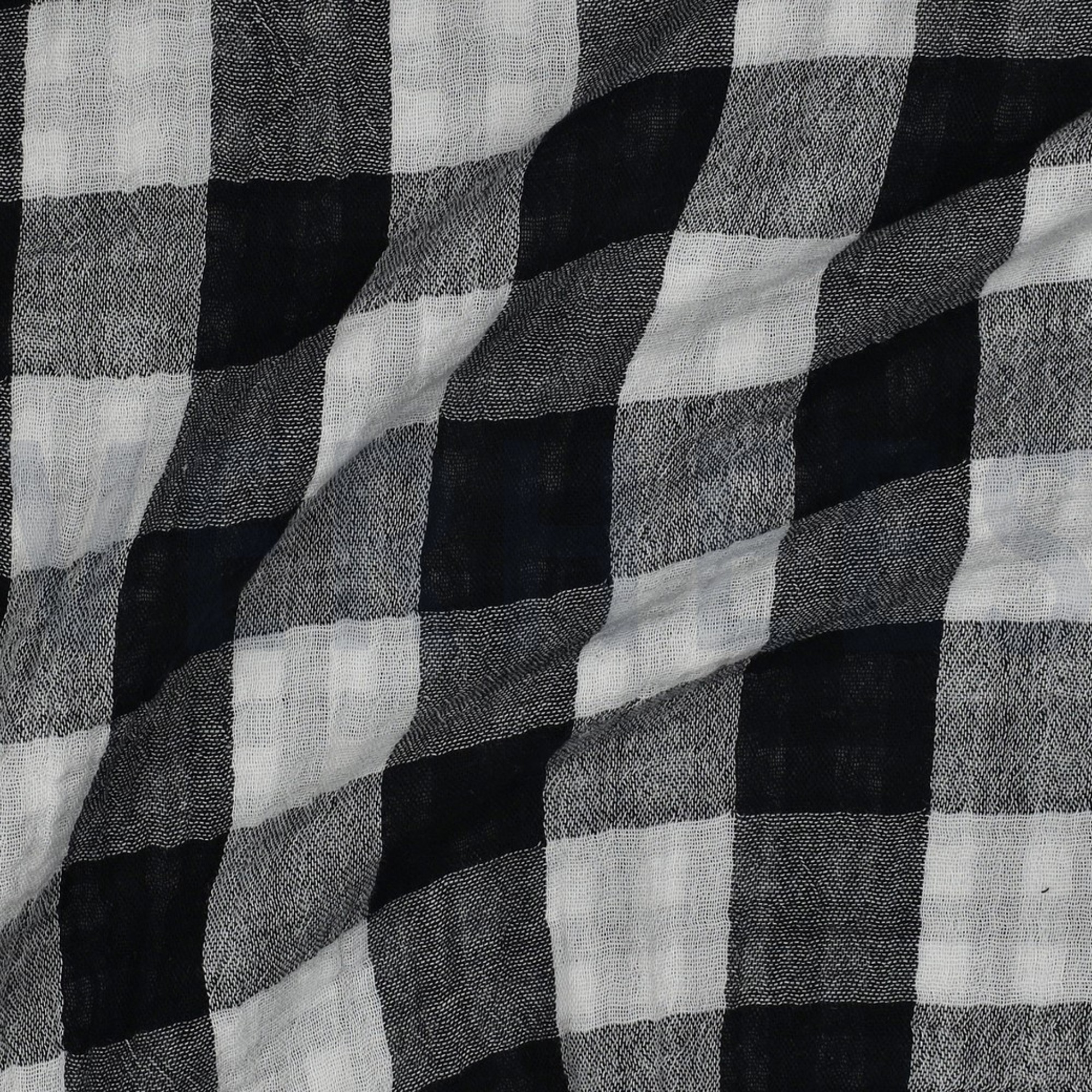 DOUBLE GAUZE DOUBLE SIDED CHECKS BLACK (high resolution) #2