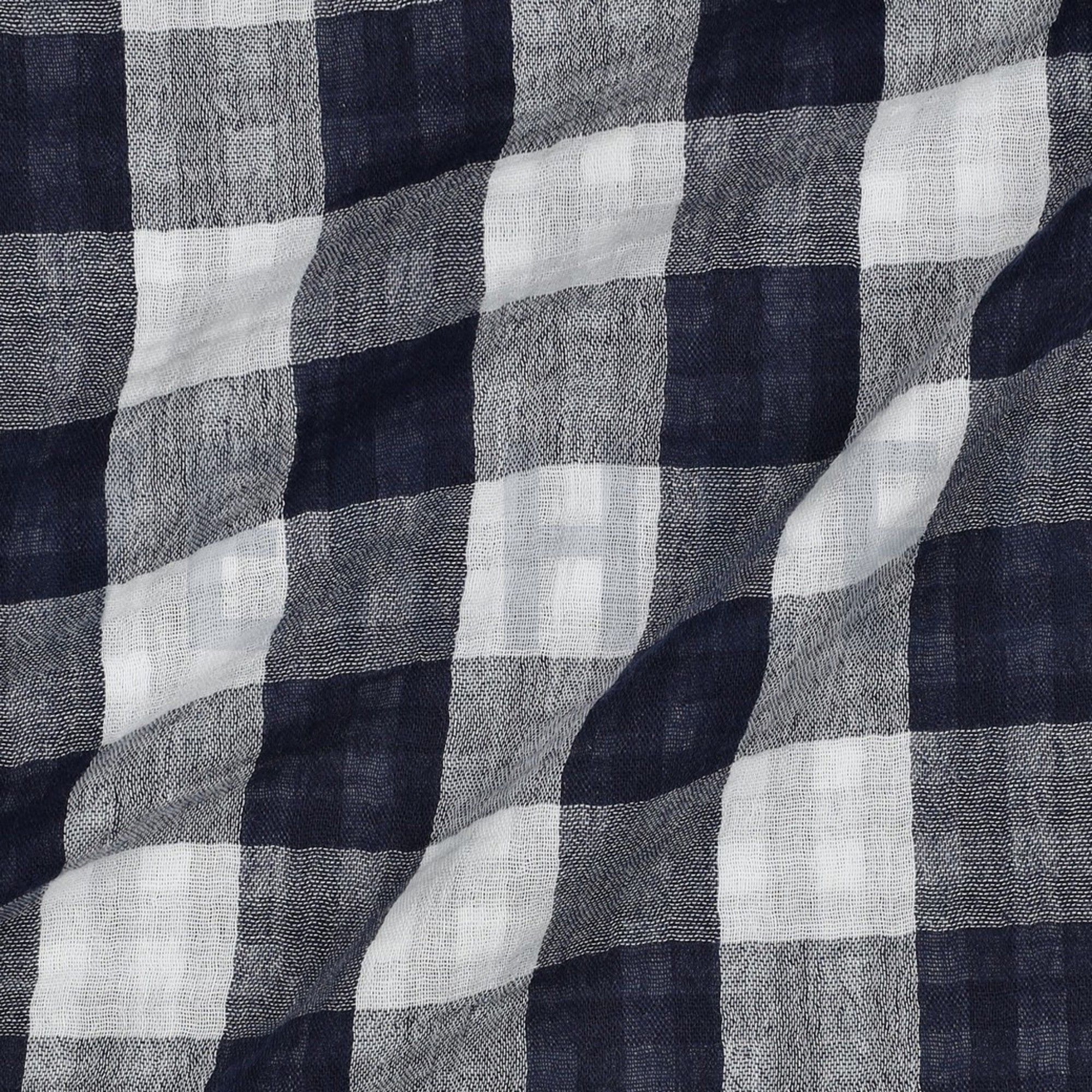 DOUBLE GAUZE DOUBLE SIDED CHECKS NAVY (high resolution) #2