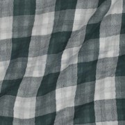 DOUBLE GAUZE DOUBLE SIDED CHECKS CYAN (thumbnail) #2