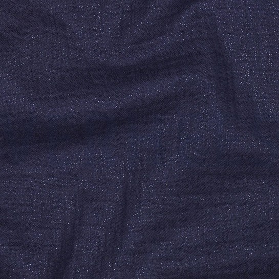 DOUBLE GAUZE FOLIE MARINEBLAUW #7