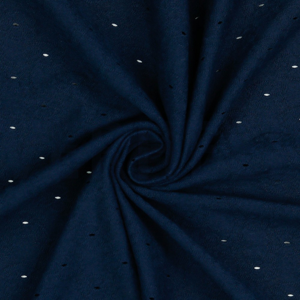 EYELET STRETCH BLEU MARINE #7