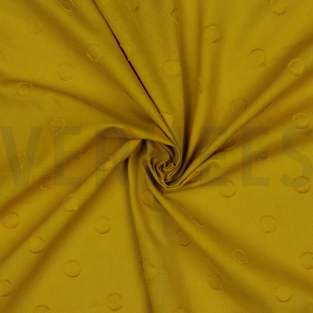 COTON JACQUARD POIS OCRE #7