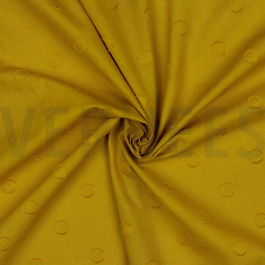 BAUMWOLLE JACQUARD PUNKTE OCKER #7