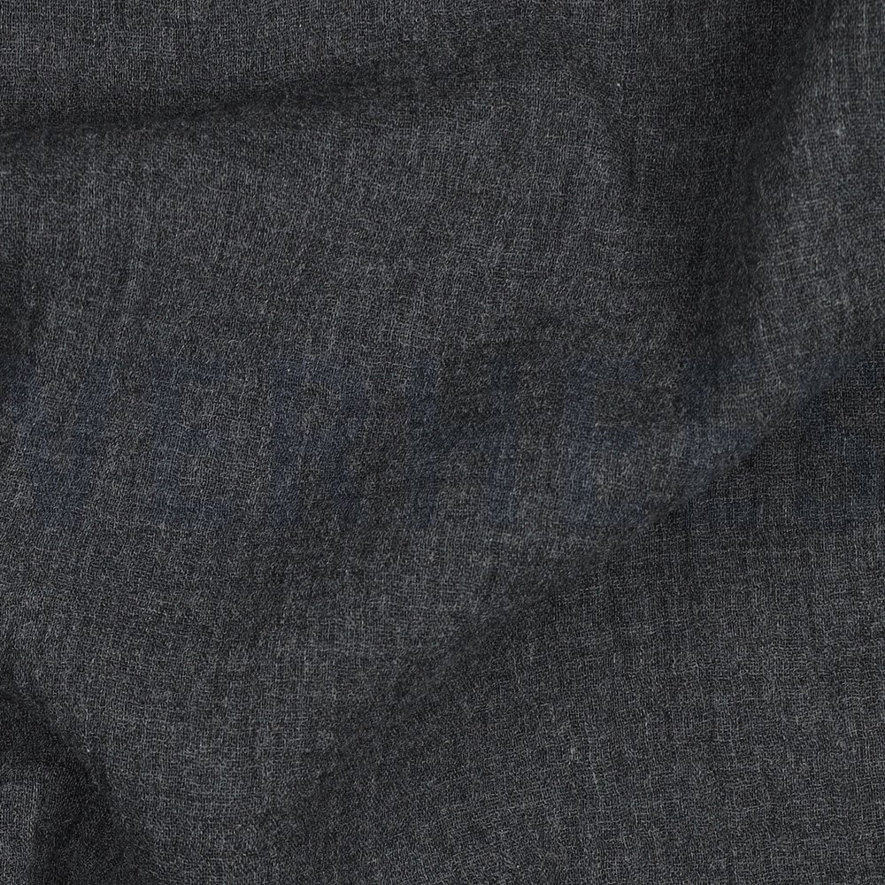 DOUBLE GAZE DE COTON MÉLANGE GRIS FONCÉ CHINÉ #7