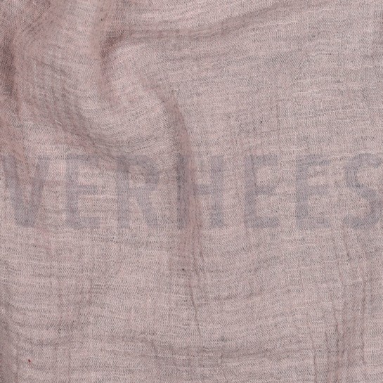 DOUBLE GAZE DE COTON MELANGE ROSE POUDRÉ CHINÉ #7