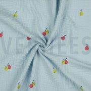 DOUBLE GAUZE PEARS LIGHT BLUE (thumbnail) #2