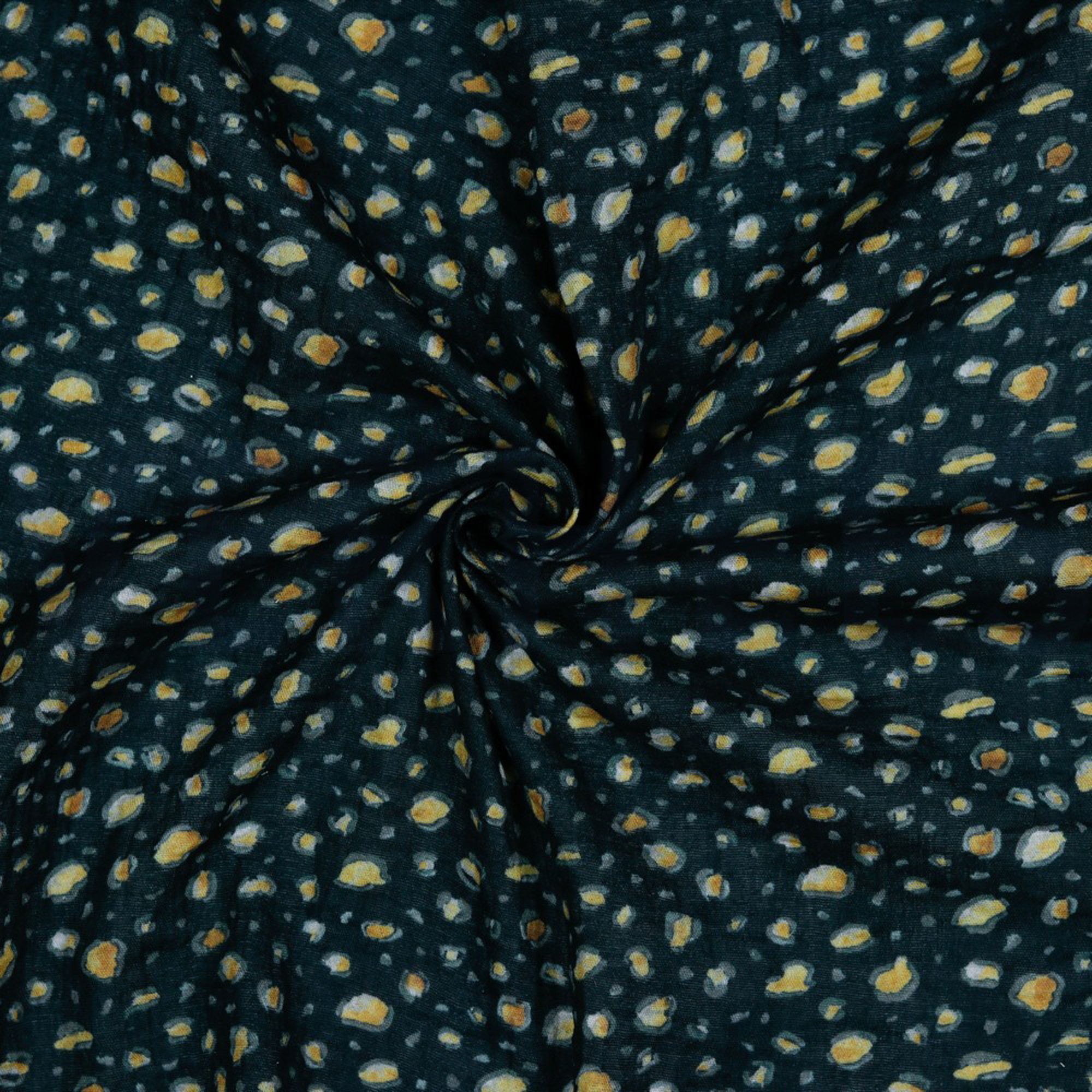 DOUBLE GAUZE DIGITAL ANIMAL SKIN BLACK (high resolution) #2