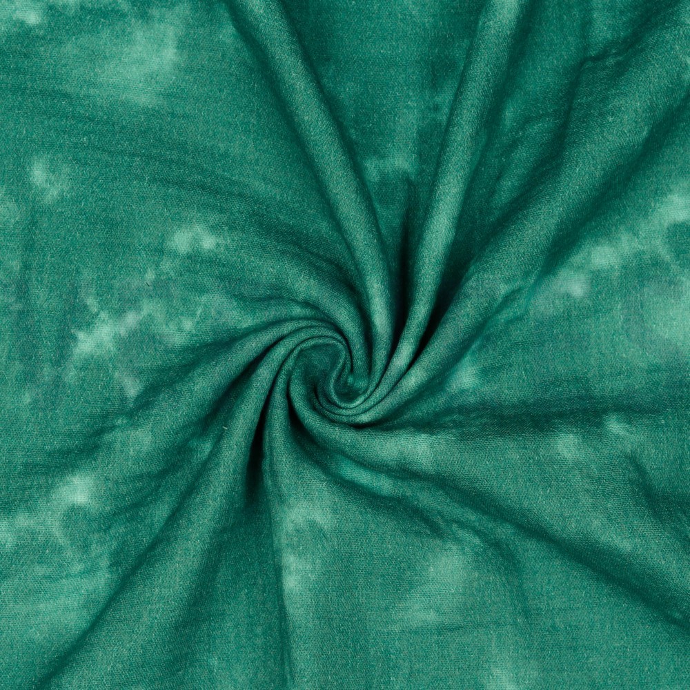 DOUBLE GAZE DE COTON TIE DYE CYAN FONCÉ #7