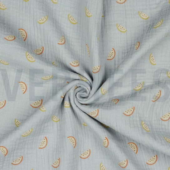 MUSSELIN GOTS MELONEN HELLGRAU #7