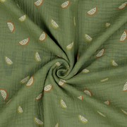 DOUBLE GAUZE GOTS MELOENEN MOSGROEN (thumbnail) #2